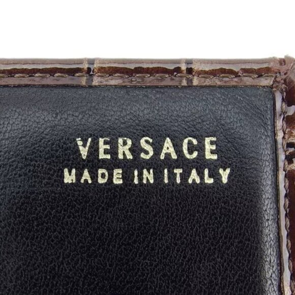VERSACE Long Wallet Croco Style Authentic Used - Picture 5 of 7